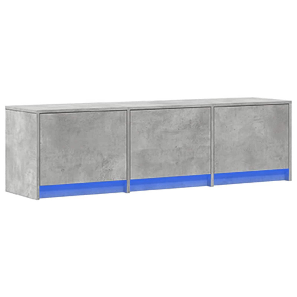 Produktbild för TV-skåp med led Betong 140 x 34 x 40 cm Konstruerat trä