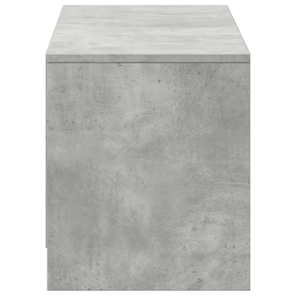 Produktbild för TV-skåp med led Betong 140 x 34 x 40 cm Konstruerat trä