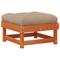 Produktbild för Trädgårdsfotpall Massivt furu Vaxbrun Furu