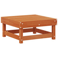 Produktbild för Trädgårdsfotpall Massivt furu VaxBrun 61 x 60,5 x 30 cm