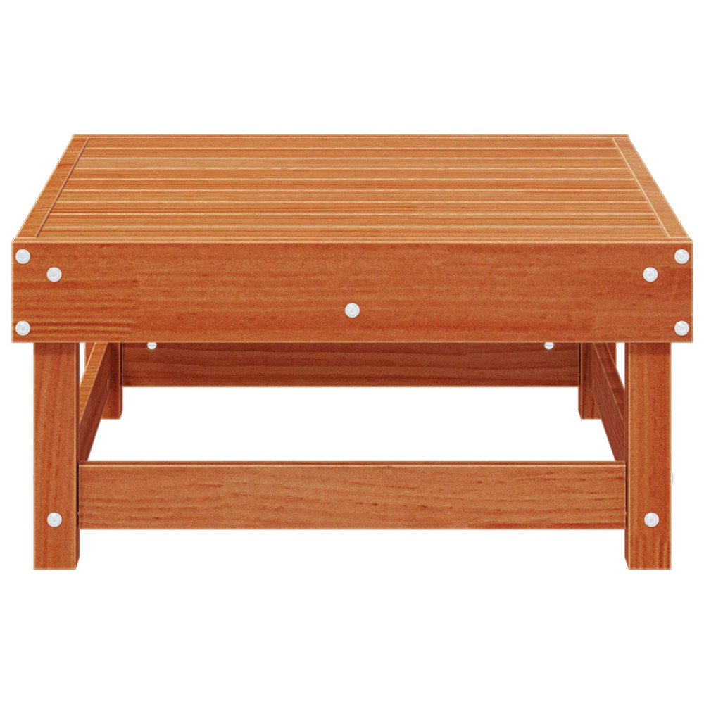 Produktbild för Trädgårdsfotpall Massivt furu VaxBrun 61 x 60,5 x 30 cm