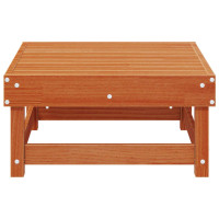 Produktbild för Trädgårdsfotpall Massivt furu VaxBrun 61 x 60,5 x 30 cm