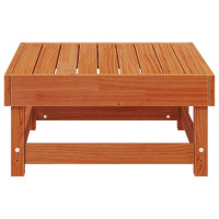 Produktbild för Trädgårdsfotpall Massivt furu VaxBrun 61 x 60,5 x 30 cm