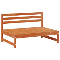 Produktbild för Trädgård Mittensoffa Massivt furu VaxBrun 120 x 84 x 70 cm
