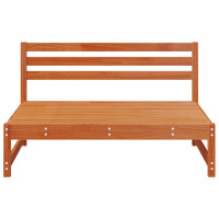 Produktbild för Trädgård Mittensoffa Massivt furu VaxBrun 120 x 84 x 70 cm