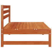 Produktbild för Trädgård Mittensoffa Massivt furu VaxBrun 240 x 84 x 70 cm