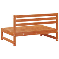 Produktbild för Trädgård Mittensoffa Massivt furu VaxBrun 240 x 84 x 70 cm