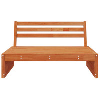 Produktbild för Trädgård Mittensoffa Massiv furu VaxBrun 120 x 95 x 69 cm