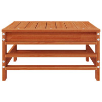 Produktbild för Trädgårdsfotpall Massivt furu Vaxbrun Furu 57,5 x 57,5 x 30 cm