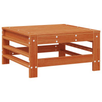 Produktbild för Trädgårdsfotpall Massivt furu Vaxbrun Furu 57,5 x 57,5 x 30 cm