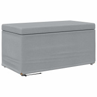Produktbild för Pall Ljusgrå 81 x 41 x 40 cm Tyg och Konstruerat Trä