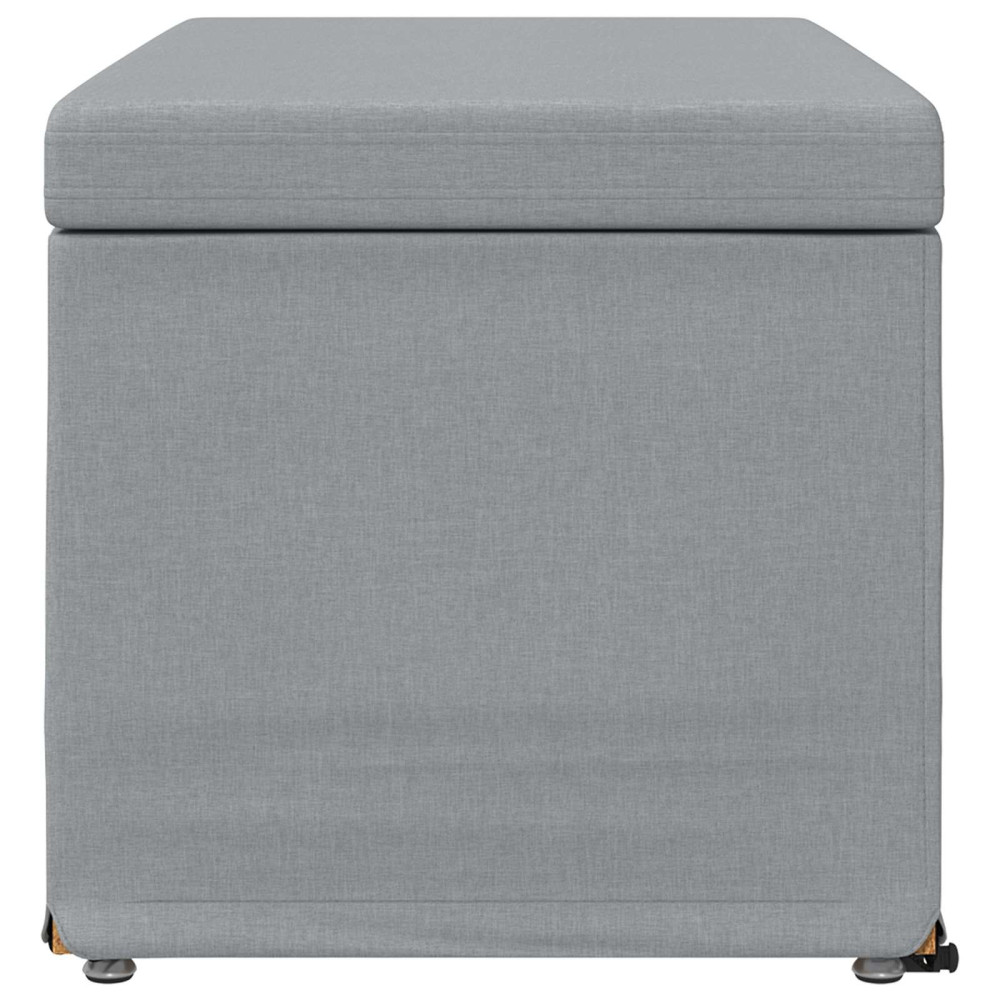 Produktbild för Pall Ljusgrå 81 x 41 x 40 cm Tyg och Konstruerat Trä