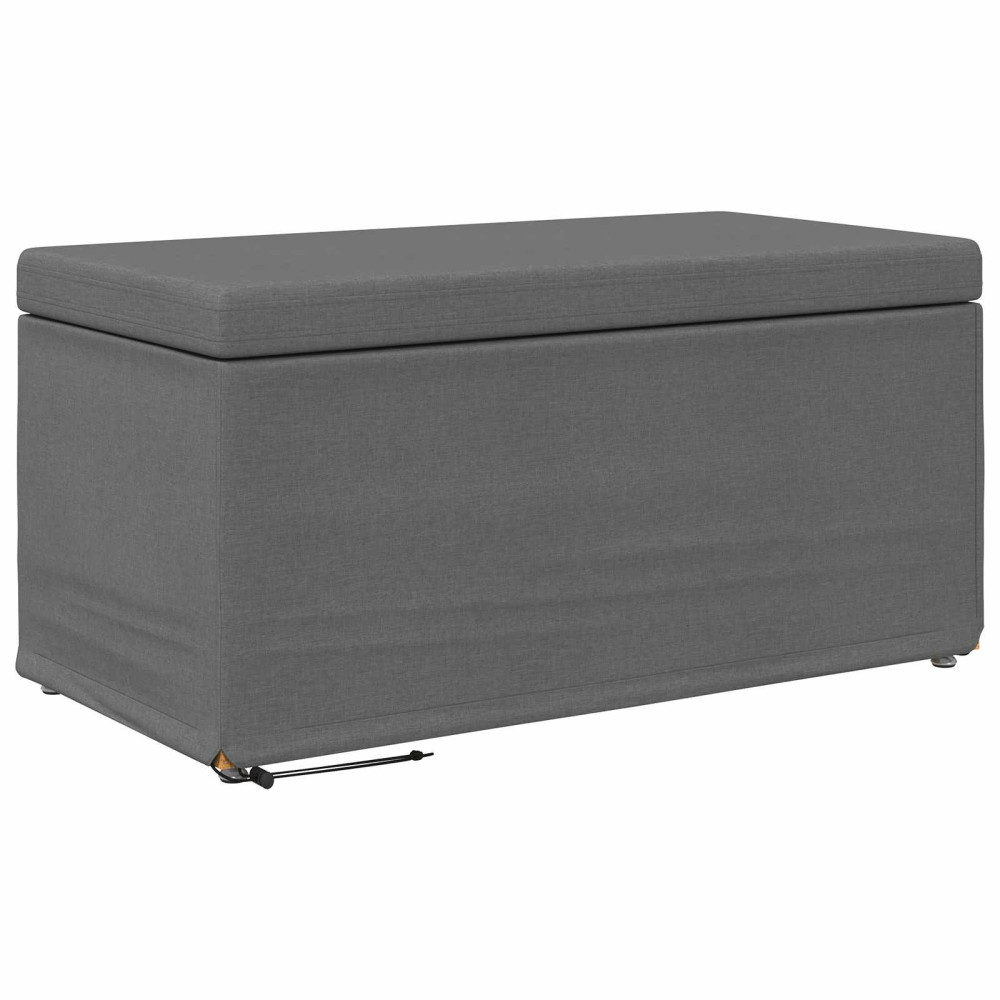 Produktbild för Pall Mörkgrå 81 x 41 x 40 cm Tyg och Konstruerat Trä