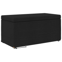 Produktbild för Pall Svart 81 x 41 x 40 cm Tyg och Konstruerat Trä