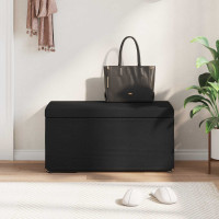 Produktbild för Pall Svart 81 x 41 x 40 cm Tyg och Konstruerat Trä
