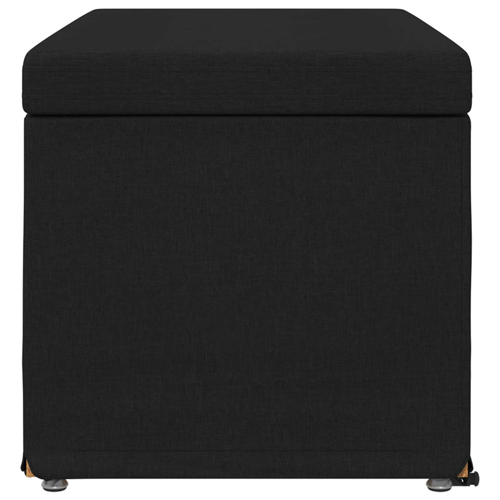 Produktbild för Pall Svart 81 x 41 x 40 cm Tyg och Konstruerat Trä