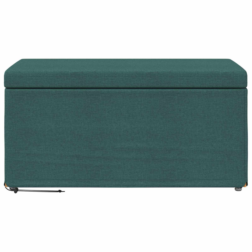 Produktbild för Pall Mörkgrön 81 x 41 x 40 cm Tyg och Konstruerat Trä
