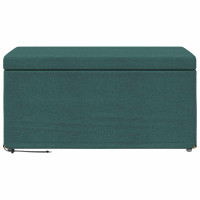 Produktbild för Pall Mörkgrön 81 x 41 x 40 cm Tyg och Konstruerat Trä