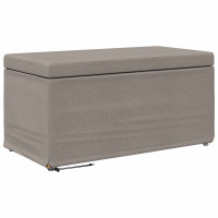 Produktbild för Pall Taupe 81 x 41 x 40 cm Tyg och Konstruerat Trä