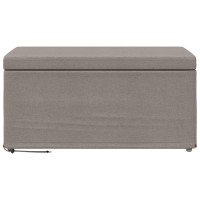 Produktbild för Pall Taupe 81 x 41 x 40 cm Tyg och Konstruerat Trä