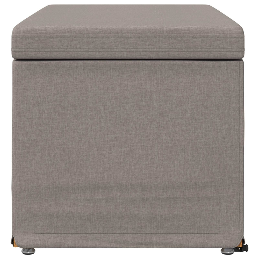 Produktbild för Pall Taupe 81 x 41 x 40 cm Tyg och Konstruerat Trä