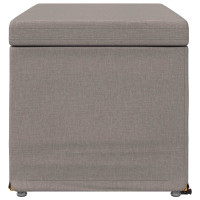 Produktbild för Pall Taupe 81 x 41 x 40 cm Tyg och Konstruerat Trä
