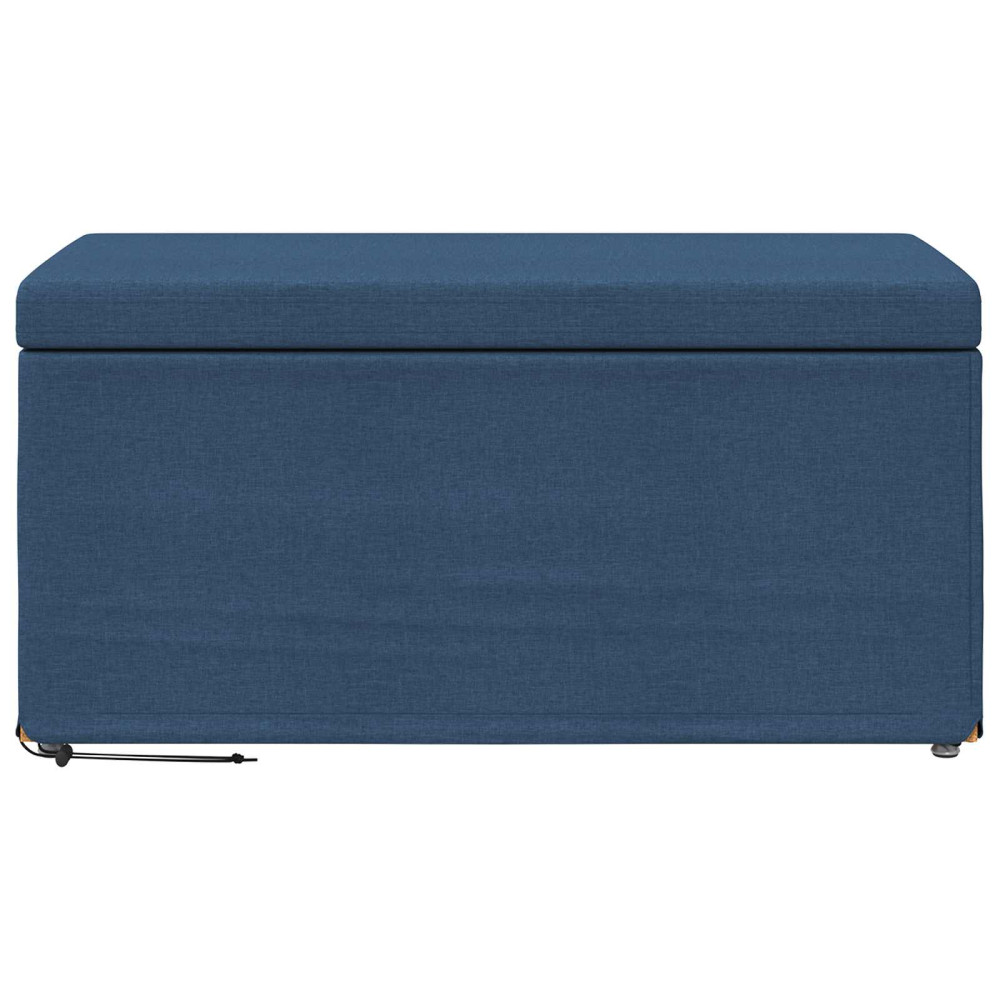 Produktbild för Pall Blå 81 x 41 x 40 cm Tyg och Konstruerat Trä