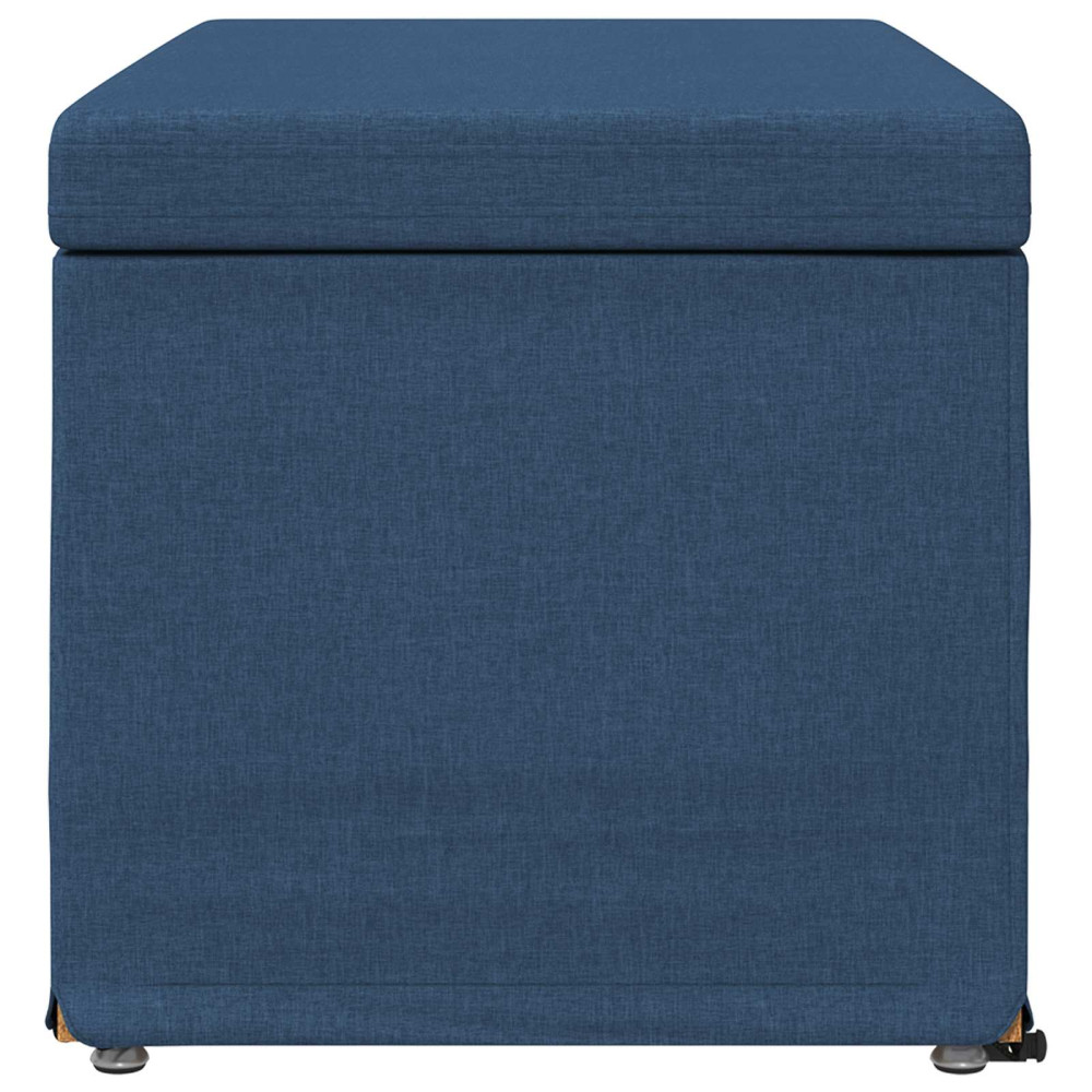 Produktbild för Pall Blå 81 x 41 x 40 cm Tyg och Konstruerat Trä