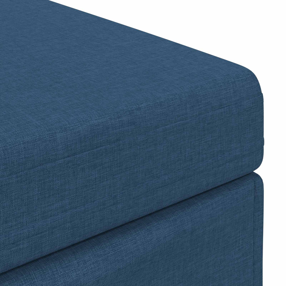 Produktbild för Pall Blå 81 x 41 x 40 cm Tyg och Konstruerat Trä