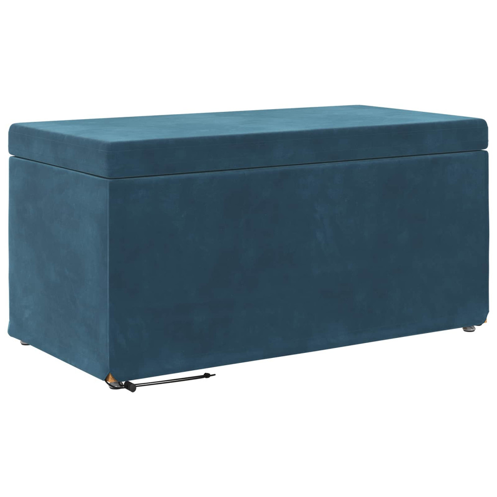 Produktbild för Pall Blå 81 x 41 x 40 cm Sammet och konstruerat trä