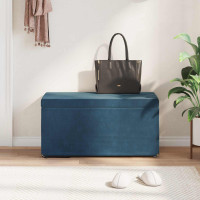 Produktbild för Pall Blå 81 x 41 x 40 cm Sammet och konstruerat trä