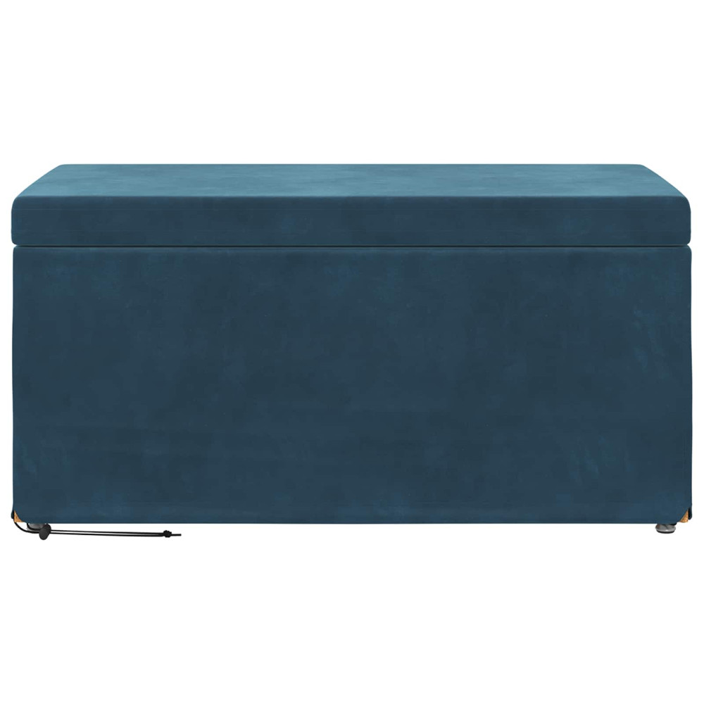 Produktbild för Pall Blå 81 x 41 x 40 cm Sammet och konstruerat trä