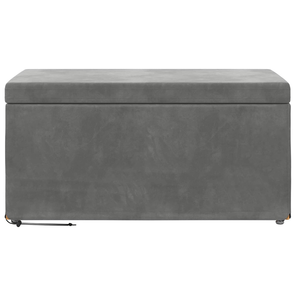 Produktbild för Pall Mörkgrå 81 x 41 x 40 cm Sammet och konstruerat trä