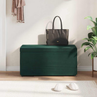 Produktbild för Pall Mörkgrön 81 x 41 x 40 cm Sammet och konstruerat trä