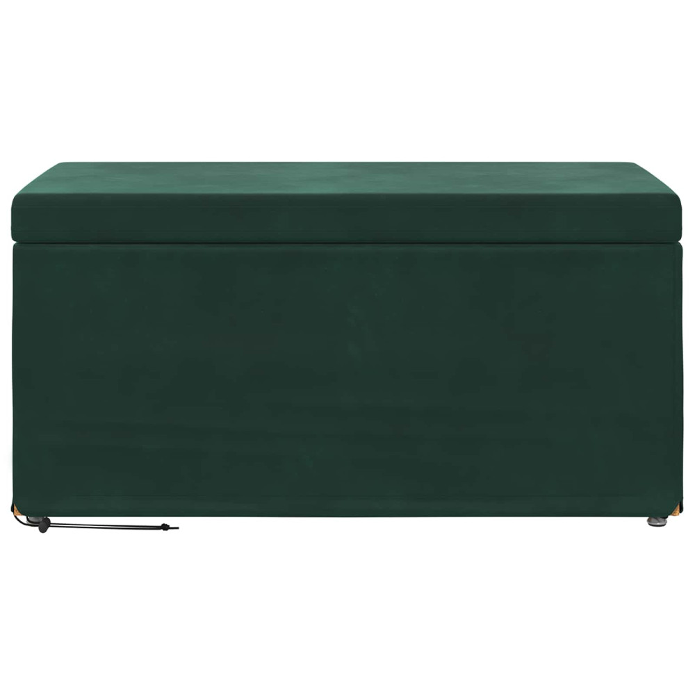 Produktbild för Pall Mörkgrön 81 x 41 x 40 cm Sammet och konstruerat trä