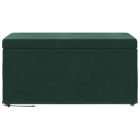 Produktbild för Pall Mörkgrön 81 x 41 x 40 cm Sammet och konstruerat trä