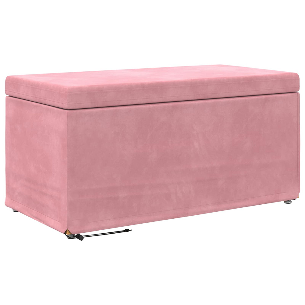 Produktbild för Pall Rosa 81 x 41 x 40 cm Sammet och konstruerat trä