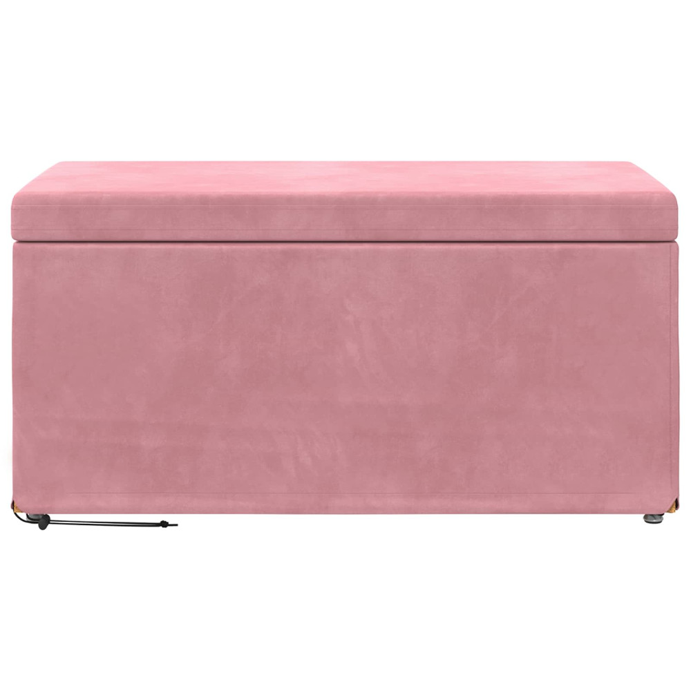Produktbild för Pall Rosa 81 x 41 x 40 cm Sammet och konstruerat trä