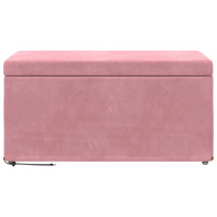 Produktbild för Pall Rosa 81 x 41 x 40 cm Sammet och konstruerat trä