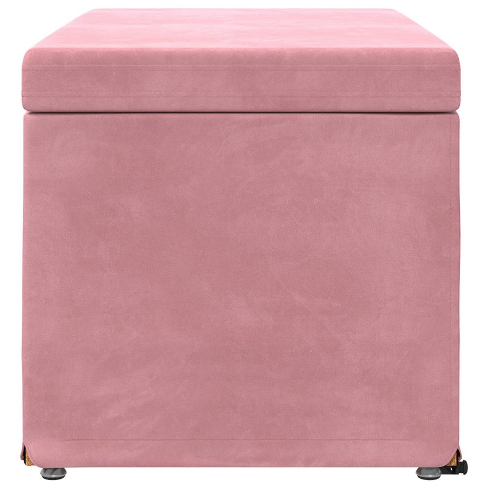 Produktbild för Pall Rosa 81 x 41 x 40 cm Sammet och konstruerat trä