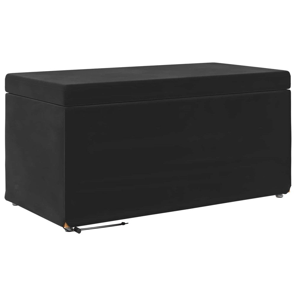 Produktbild för Pall Svart 81 x 41 x 40 cm Sammet och konstruerat trä