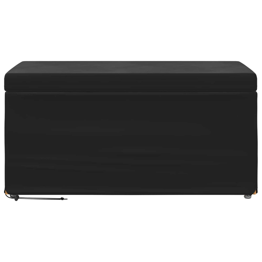 Produktbild för Pall Svart 81 x 41 x 40 cm Sammet och konstruerat trä