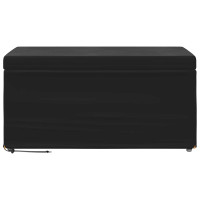 Produktbild för Pall Svart 81 x 41 x 40 cm Sammet och konstruerat trä