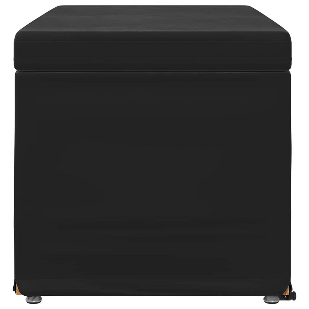 Produktbild för Pall Svart 81 x 41 x 40 cm Sammet och konstruerat trä