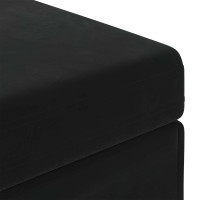 Produktbild för Pall Svart 81 x 41 x 40 cm Sammet och konstruerat trä