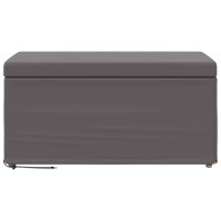 Produktbild för Pall Grå 81 x 41 x 40 cm Konstläder och konstruerat trä