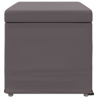 Produktbild för Pall Grå 81 x 41 x 40 cm Konstläder och konstruerat trä