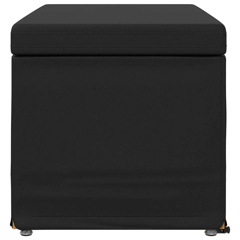 Produktbild för Pall Svart 81 x 41 x 40 cm Konstläder och konstruerat trä