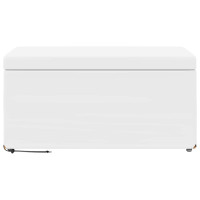 Produktbild för Pall Vit 81 x 41 x 40 cm Konstläder och konstruerat trä