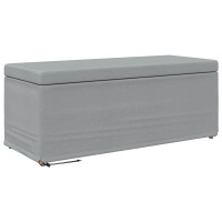 Produktbild för Pall Ljusgrå 101 x 41 x 40 cm Tyg och Konstruerat Trä